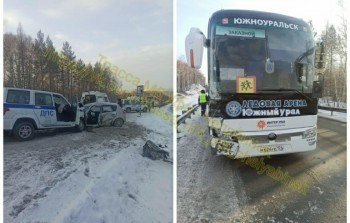  «По дороге на соревнования»: автобус с юными спортсменами попал в ДТП на трассе в Челябинской области