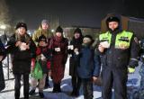 Сотрудники Госавтоинспекции и саткинские общественники рассказали детям о светоотражающих значках 