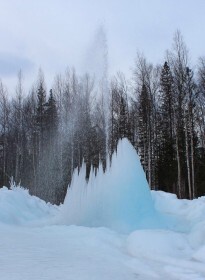 46 лет назад был случайно создан ледяной фонтан в Саткинском районе